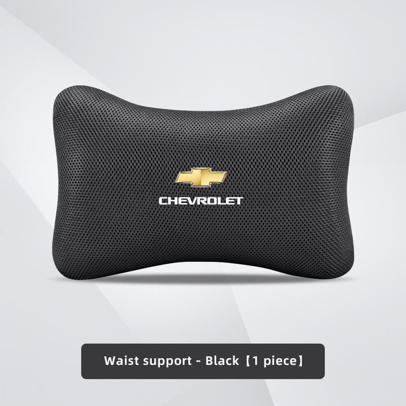 tnfmx4 Ice Silk Car Seat Headrest Waist Cushion Neck Pillow For Chevrolet Cruze Sonic Silverado Corvette Camaro Suburban Trailblazer