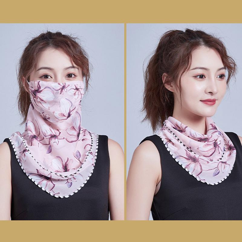 Scarf For Women Sun Uv Protection Hiking Neck Scarf Outdoor Triangular Scarf Sunscreen Veil Ice Silk Mask Face Cover