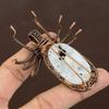 Natural Rainbow Moonstone Gemstone Copper Wire Wrap Spider Pendant 2.56" I2z26