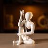 Abstract Human Sculpture 3D Printed Modern Test Tube Vase Holder for Fresh Dried Flowers Minimalist Desktop Figurine for Home Shelf Desk Living Room