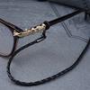 Braided Leather Rope Chain Sunglasses Lanyard – Thick Twist Design, Non-Slip Strap For Outdoor Sports Eyeglass Accessories