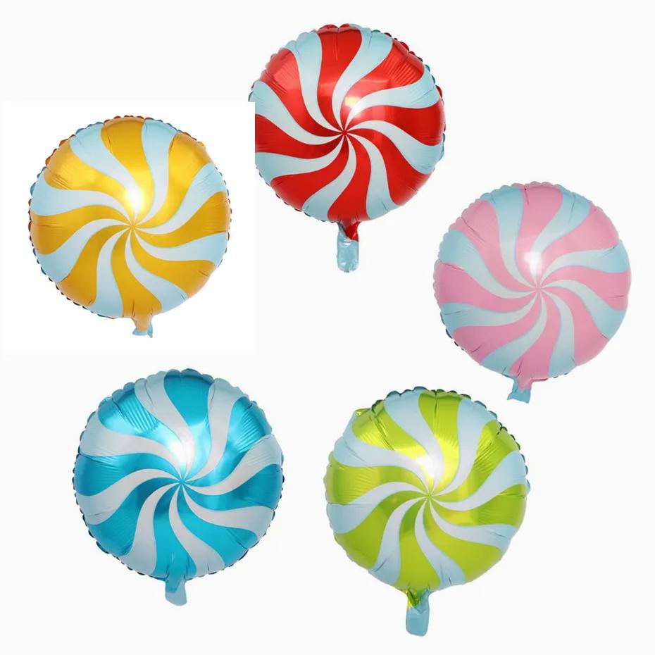 18 inch Candy Aluminum Balloon Children's Birthday Party Decoration Lollipop Aluminum Foil Balloon Kids Helium Balloon