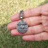 Nordic Viking Tree of Life Pendant Necklace - Titanium Steel, Unisex, Long Style