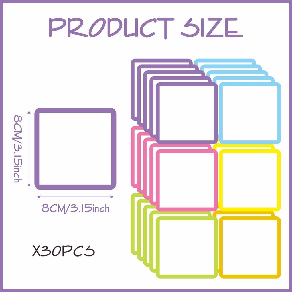 30 Sheets/bag Magnetic Fridge Stick Notepad Grocery Shopping List Notepads Thick Paper Magnet Pad To Do List For Refrigerator