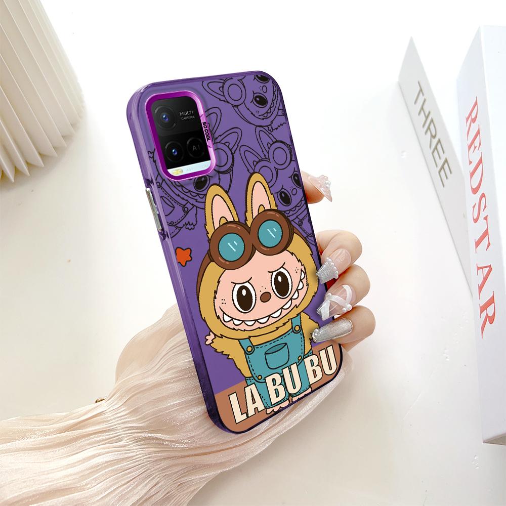 Painted Pattern Colorful Sliver Double Sided Hard Shell Shockproof Anti-fall Phone Casing for Vivo