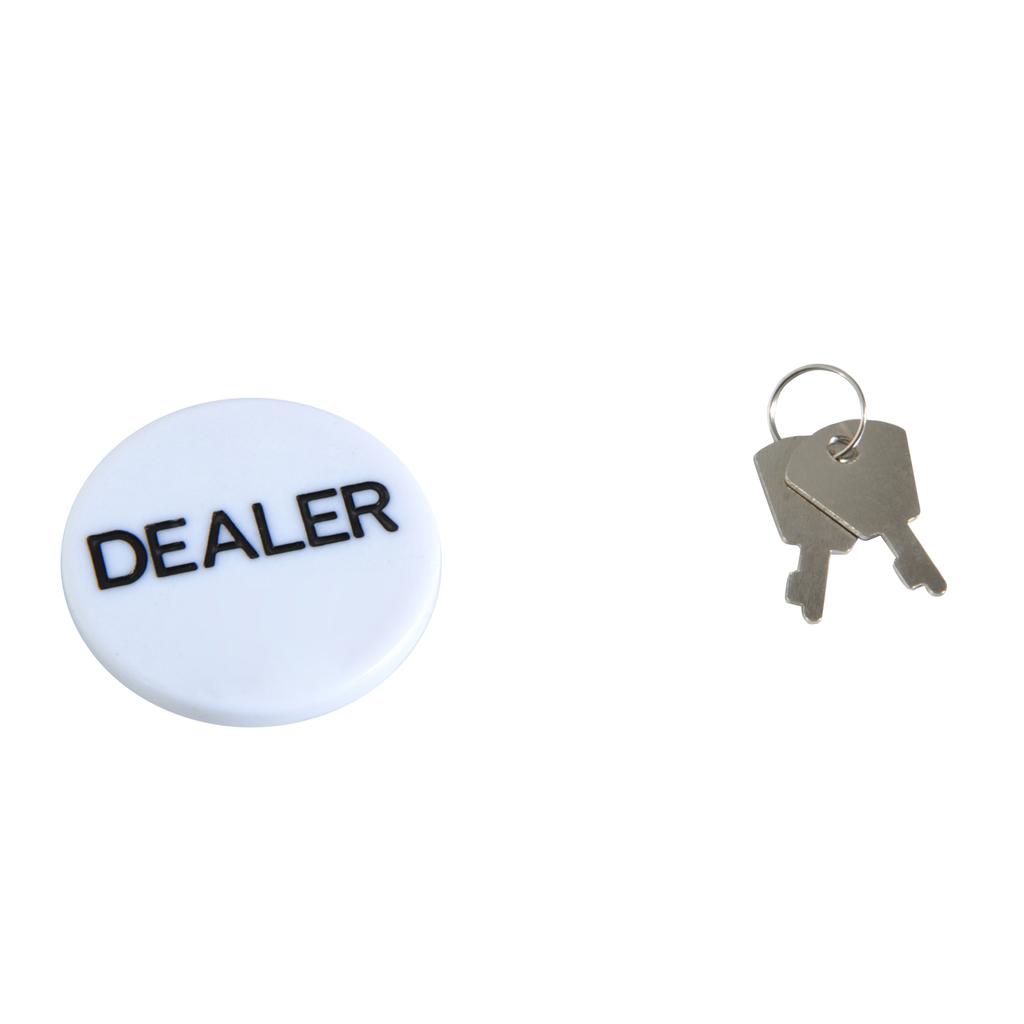 500PCs Poker Chip Set Casino Games 2 Card Decks, Dealer Button, Dice w/Lockable Aluminum Case