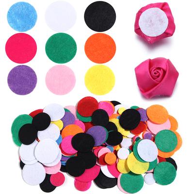 100-300Pcs Round Felt Fabric Non Woven Colorful Round Cloth Felts for DIY Handmade Flower Backing Scrapbook Crafts Patches