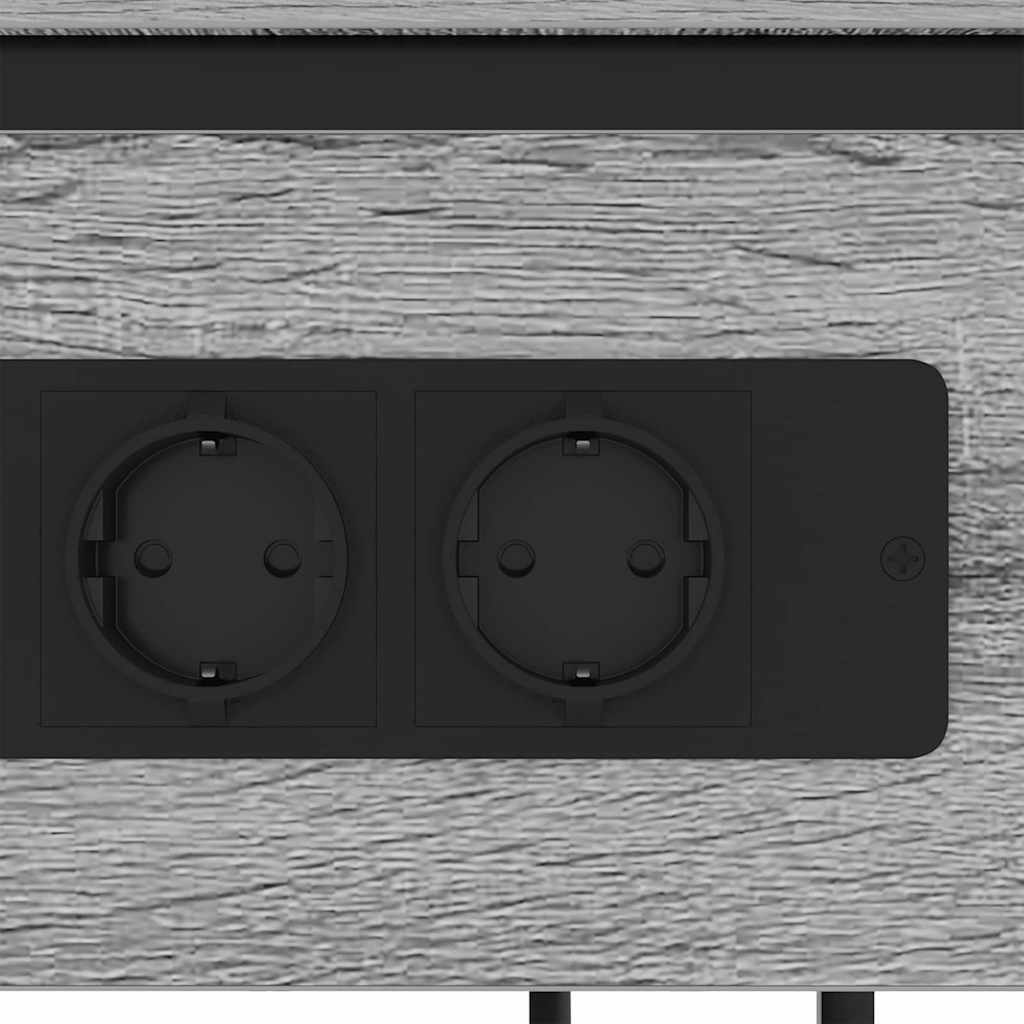Nightstand Grey Sonoma 41 x 28 x 76 cm Engineered Wood