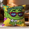 Hot T-Tteen Titans Go! Cushion Cover Soft Washable Pillow Case Multi-Scene For Couch Bed Travel Office Use