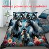 3pcs Soft & Breathable 3D Digital Print Horse Dreamcatcher Duvet Cover Set  Comfortable Bedroom Bedding Set Decoration