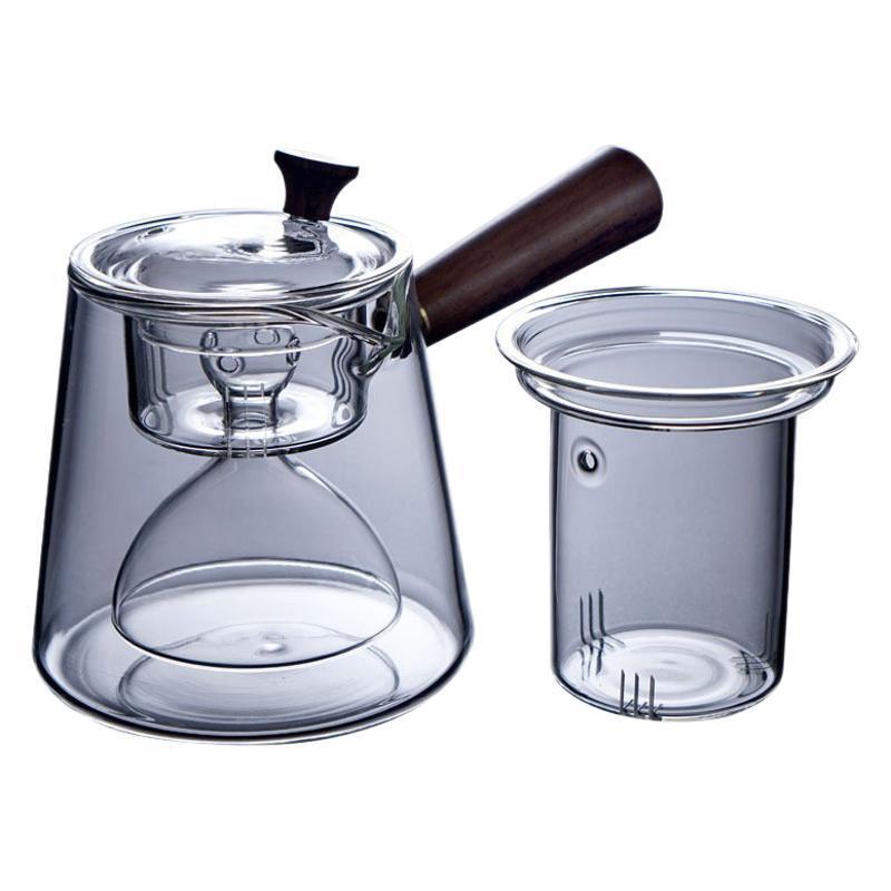 Handmade Heat-Resistant Glass Tea Infuser Pot with Strainer