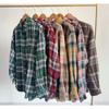 Spring and Autumn Women's Casual Fashion Street Loose Plaid Long Sleeve Shirt