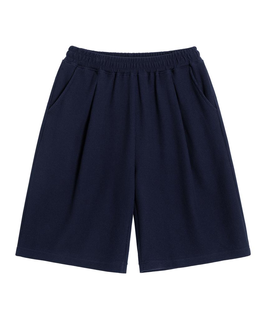 BRENSON ( Waffle ) Single-Pleat Waffle Shorts ( 4 Colors )