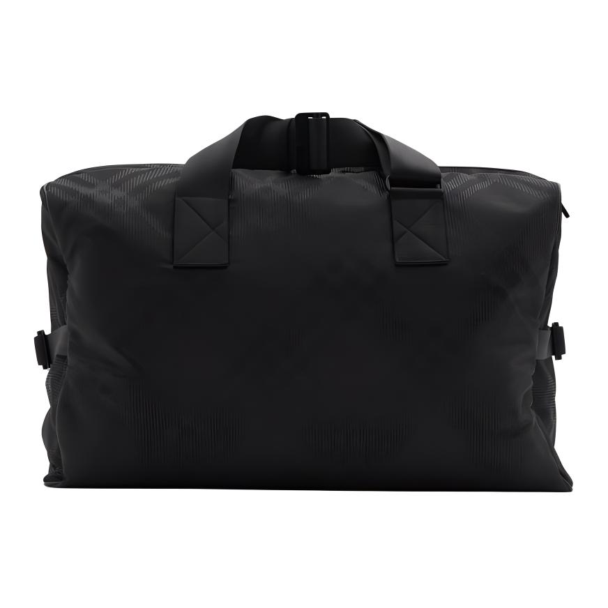 

Burberry Check Nylon Duffle Bag, Luxury Black Water-Resistant Travel Luggage for Men, Business Trip & Gym Use 80834401 Shopping Bag Set(Basic Set+Shopping Bag)