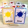 12PCS New Kids Montessori Toys English Learning Word Cards Color Flash Cards Children Colors Cognition Memory Education Toy 2026