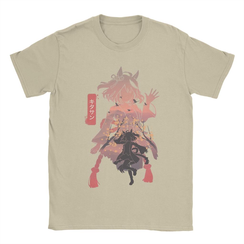 Unisex TShirt Kitasan Black Uma Musume Anime Funny 100 Cotton Tees Short Sleeve T Shirts Round Neck Clothing Gift Idea