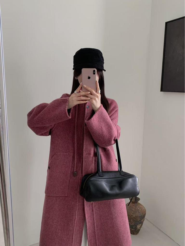 Luxuriöser doppelseitiger Wollmantel für Damen - Extra-lang, lässig, altersreduzierend, Herbstkollektion 2025