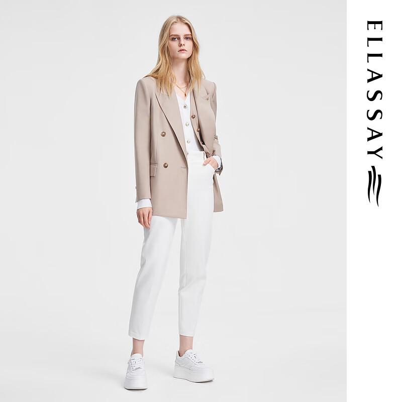 ELLASSAY Women's High-Waist Straight Leg Ankle-Length Casual Pants