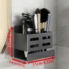Versatile Wall-Mounted Bathroom Organizer - No-Drill, Plastic Storage Rack for Toothbrushes & Razors, Perfect Home Accessory