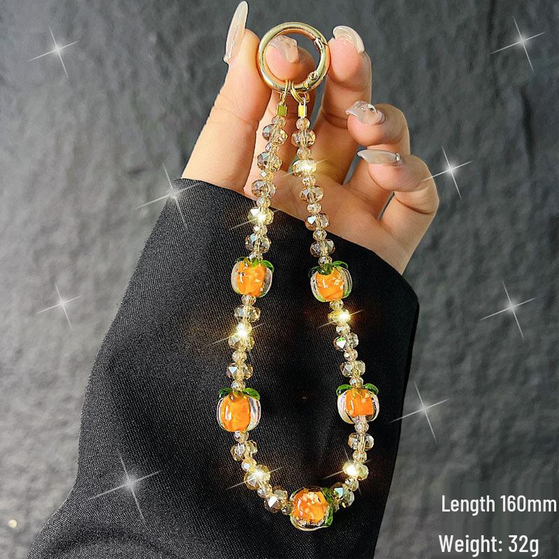 Nowy Kaki Ruyi Kryształowy Łańcuszek do Telefonu i Brelok Bransoletka w Stylu Chińskim