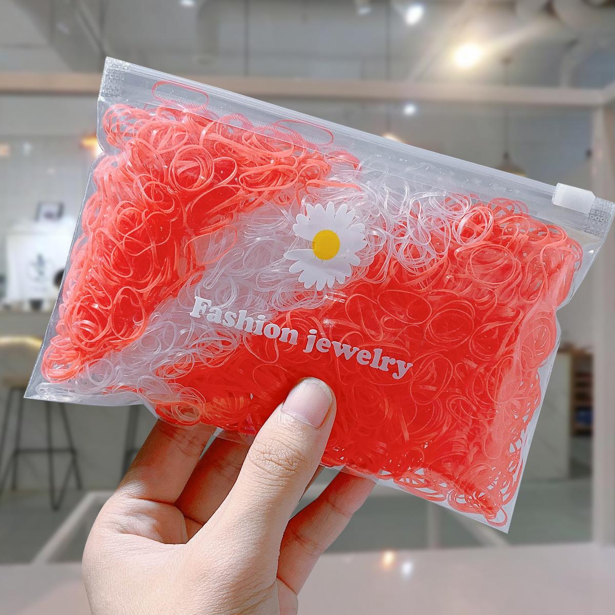 

Желейные градиентные маленькие одноразовые резинки для волос YANRONG, 1000 шт./упак., резинка для волос для девочек, держатель для хвоста, аксессуары для волос, резинки для волос