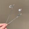1pc Minimalist Silver Toned Floral Hair Sticks Delicate Flower Leaf Design Perfect Elegant Daily Wear Chic Hair Accessories