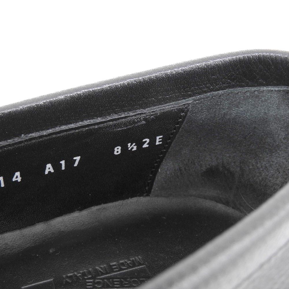 Salvatore Ferragamo Men's Leather Loafers, Black, Size 8.5, 81814 shoes 8 1/2 blackUsed