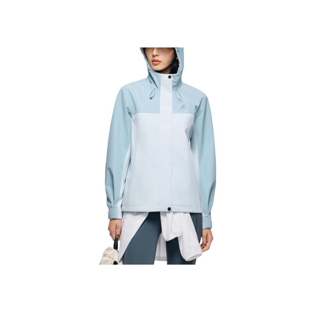 

Anta Однотонная куртка с капюшоном и застежкой-молнией, с длинными рукавами, женские куртки Crab-Shell-Green Illusion-Blue 962437609-1 XL