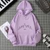 2025 new women's fleece sweater print pocket print hoodie