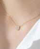 Alleun Silver 925 Round Pendant Cubic Mini Chain Necklace