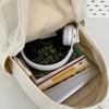 Middle School Student Schoolbag Women's Solid Color Letter Printed Backpack College Style Large Capacity Backpack