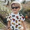 Summer Round Neck Vehicle Themed 3D Printed Top Fashionable Casual Short Sleeved Children's Boy T-shirts