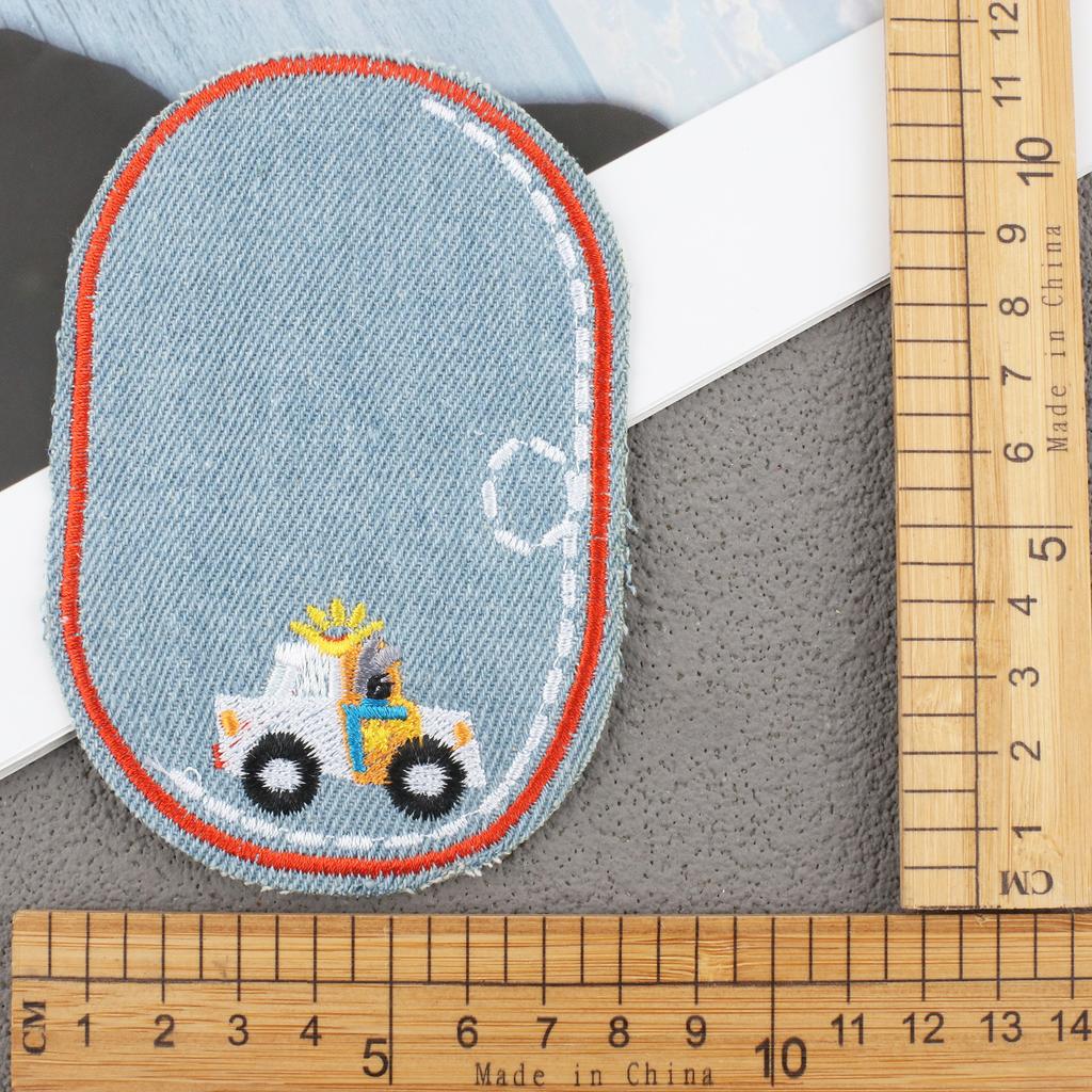 Hot-Selling Cloth Stickers Cartoon Embroidery Stickers Jeans Knee Stickers Ripped Holes Repair Embroidery Label Adhesive Patch Stickers