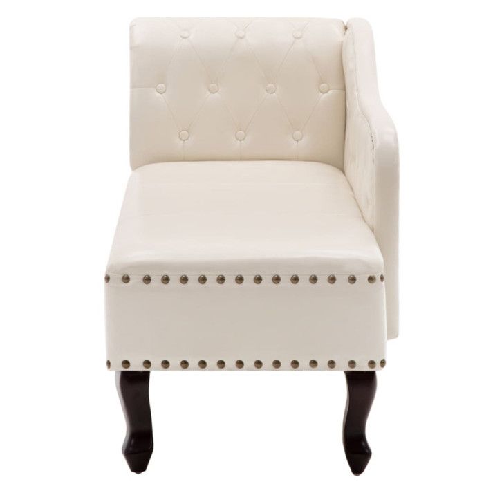 VidaXL Chaise Longue Cuir Artificiel Canapé Méridienne Salon Chambre Maison 60783