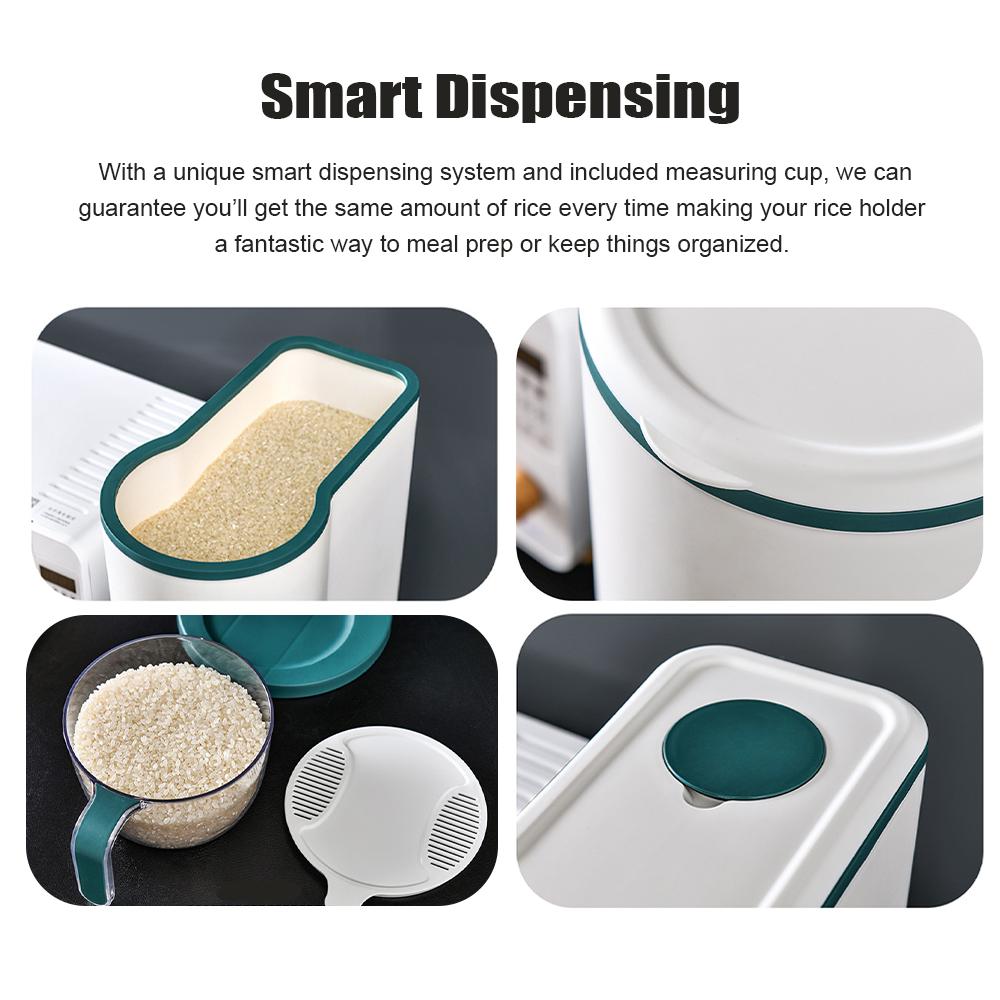 Large Capacity Rice Dispenser 22Lb Rice Dispenser With Measuring Cup ...
