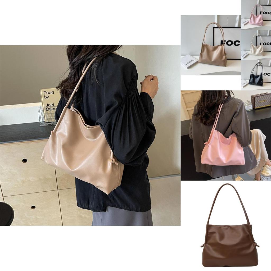 Large Capacity Fashionable Tote Bag For Women Stylish Commuter Shoulder Bag In Black Pink Beige Khaki Brown Ideal For Casual Everyday Use