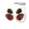 Salircon Vintage Irregular Geometric Waterdrop Pendant Earrings Women Baroque Resin Acrylic Dangle Earring Banquet Party Jewelry