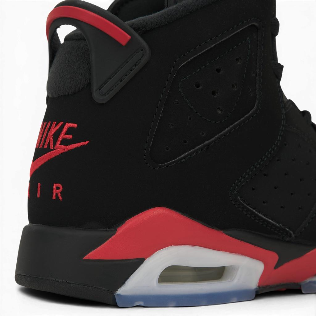 Air Jordan 6 Retro GS Reverse Infrared Salesman Kids Sneakers Black Light-Crimson IQ1275-001
