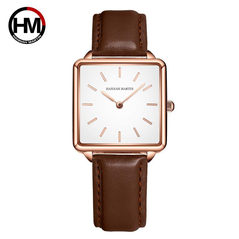 Women's Rose Gold Steel Band Quartz Watch Japanese Movement Simple Dial Women's Watch