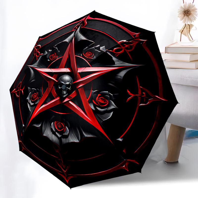 Roses In Ornate Frame Automatic Umbrella Folding Umbrella With 8 Ribs Compact Design Allseason Use Elegant Women'S Umbrella Stylish Gift For Woment79