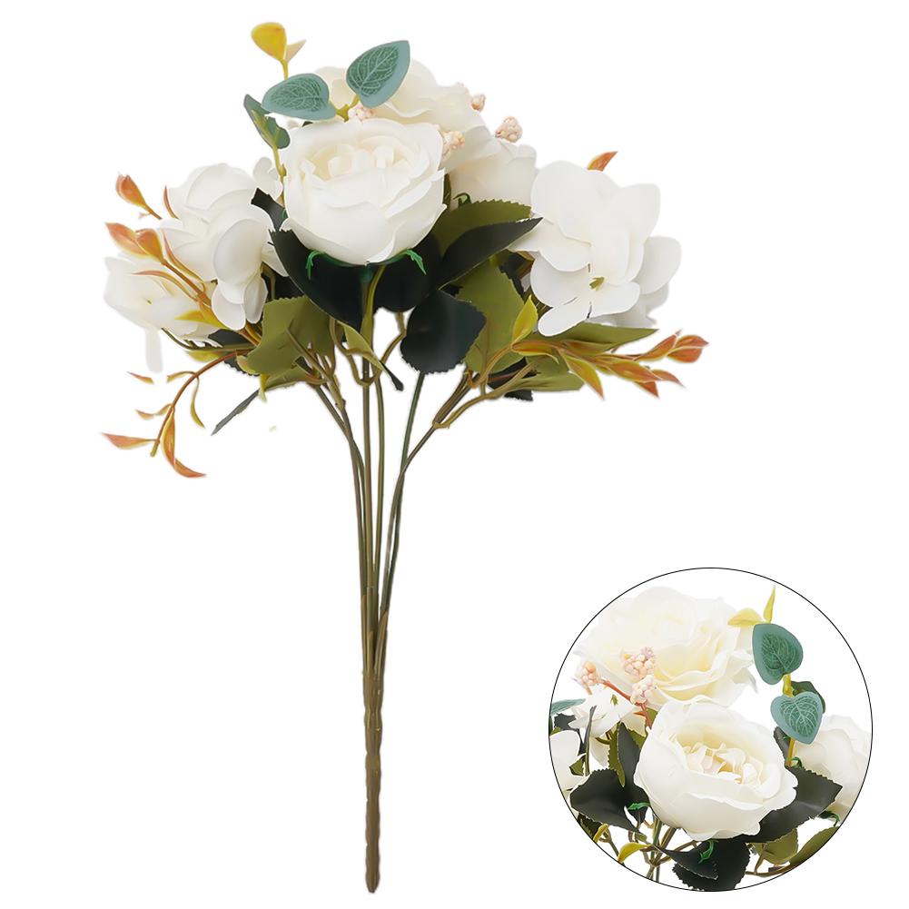 

Fake Artificial Flower Bouquet Bunch Wedding Party Decoration Decorate Brand New белый
