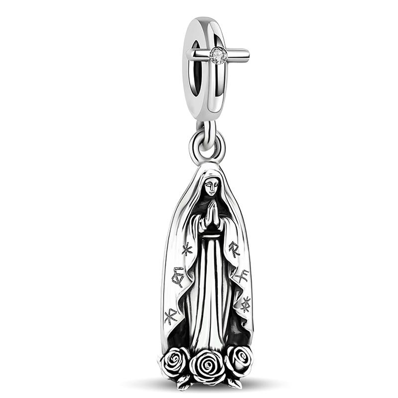 Copper The Bible Cross Sun Moon Blue Series Charms Beads Fit For Women Bracelets Diy High Quality Fine Jewelry