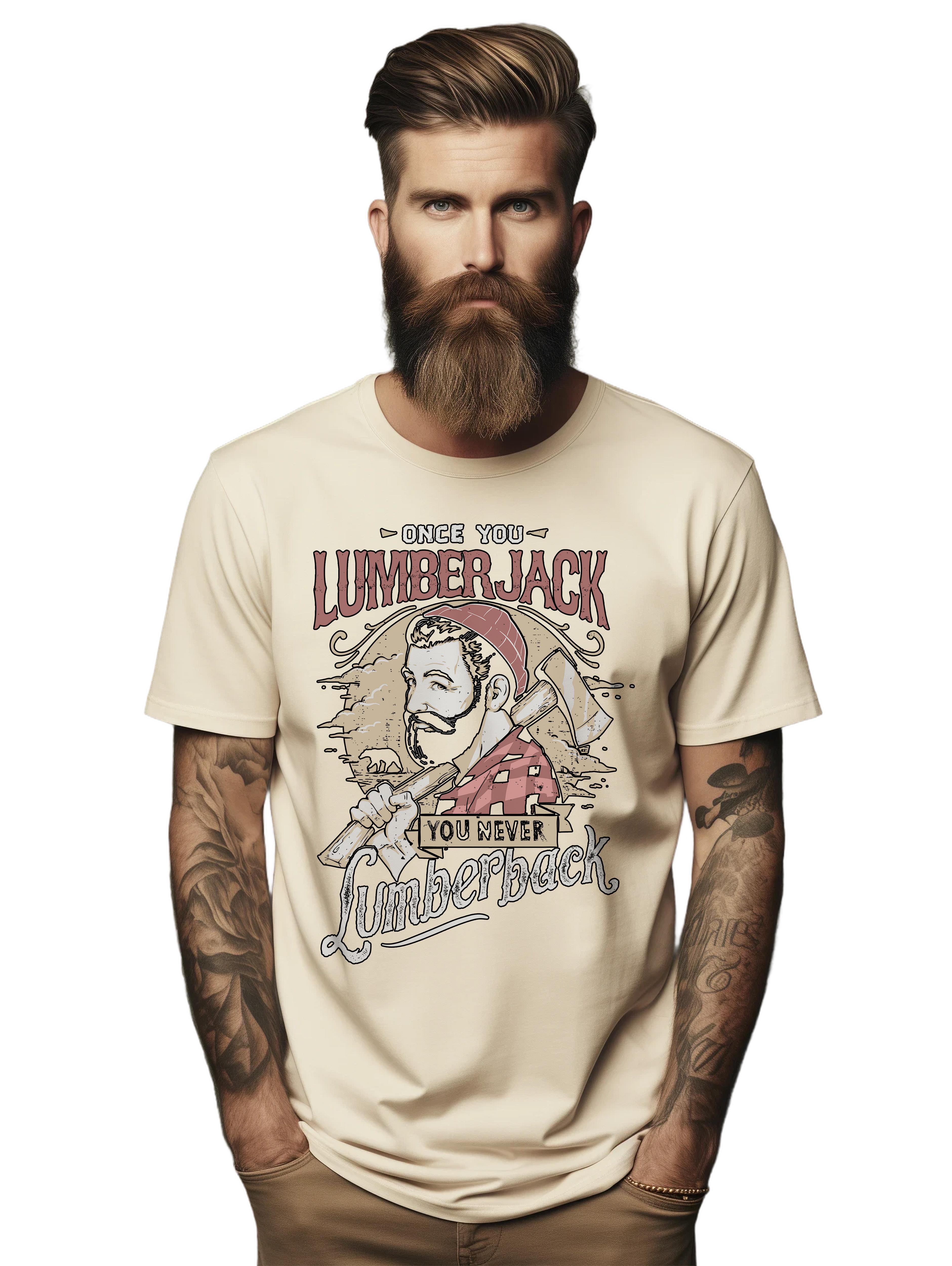 

PrintBar Lumberjack Beard t-shirt - Funny and Manly! 100% cotton, Funny t-shirt, 3XL
