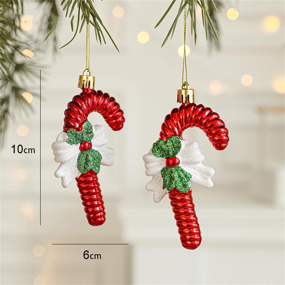 2 ks Vánoční ozdoby Vánoční koule Cukroví Přívěsek na vánoční stromek Červené a bílé dekorace Nový rok Domácí dekorace