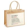 Beach Bag - PLANETEE - Mathéo Definition - Printed Cotton France - Multicolored Beige - 43x33 Cm