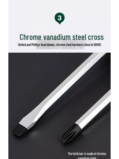 Durable One-Piece Magnetic Torx & Phillips Screwdriver and Pry Bar: High Hardness, Hammer-Ready Flat-Head Design