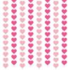 6/8Pieces Love Heart Ornament Valentines Day Heart Hanging Strips For Valentines Day And Wedding Decoration