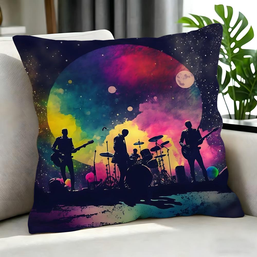 Pop Coldplay Cushion Cover Cushion Cover Set 4Pcs 50X50 45X45 40X40 Pillowcase Decorative Sofa Home Decor