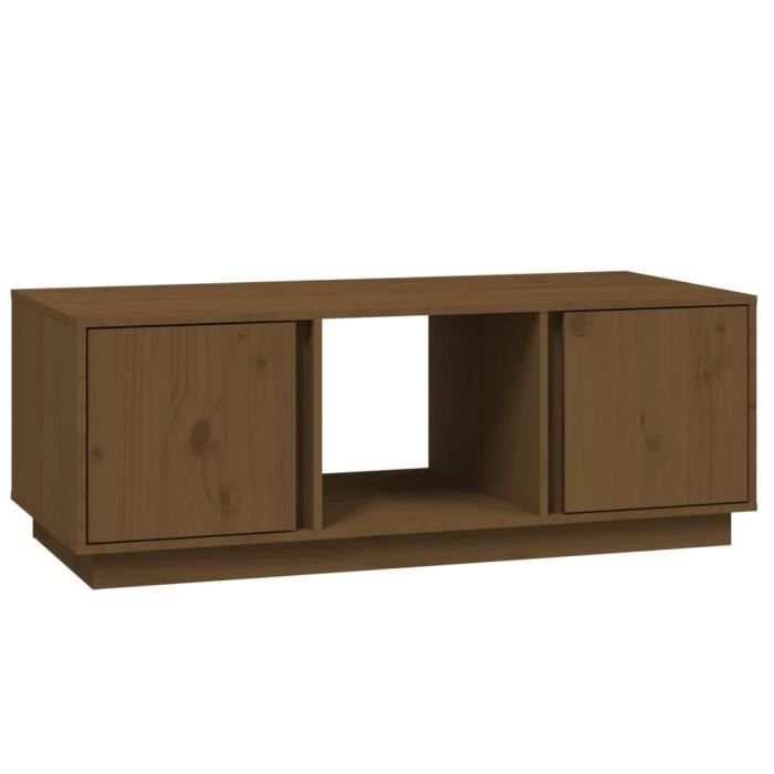 814427 vidaXL Coffee Table Honey Brown 110x50x40 Cm Solid Pine Wood