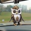Owl Car Interior Decoration Pendant Acrylic Flat Car Rearview Mirror Jewelry Pendant Keychain Pendant